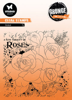 SL Clear Stamp Roses Grunge Collection 122x122x3mm 1 PC nr.401-1