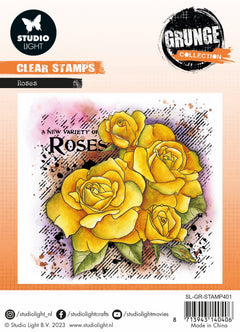 SL Clear Stamp Roses Grunge Collection 122x122x3mm 1 PC nr.401-4