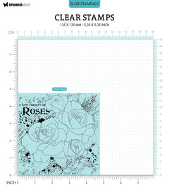 SL Clear Stamp Roses Grunge Collection 122x122x3mm 1 PC nr.401-2