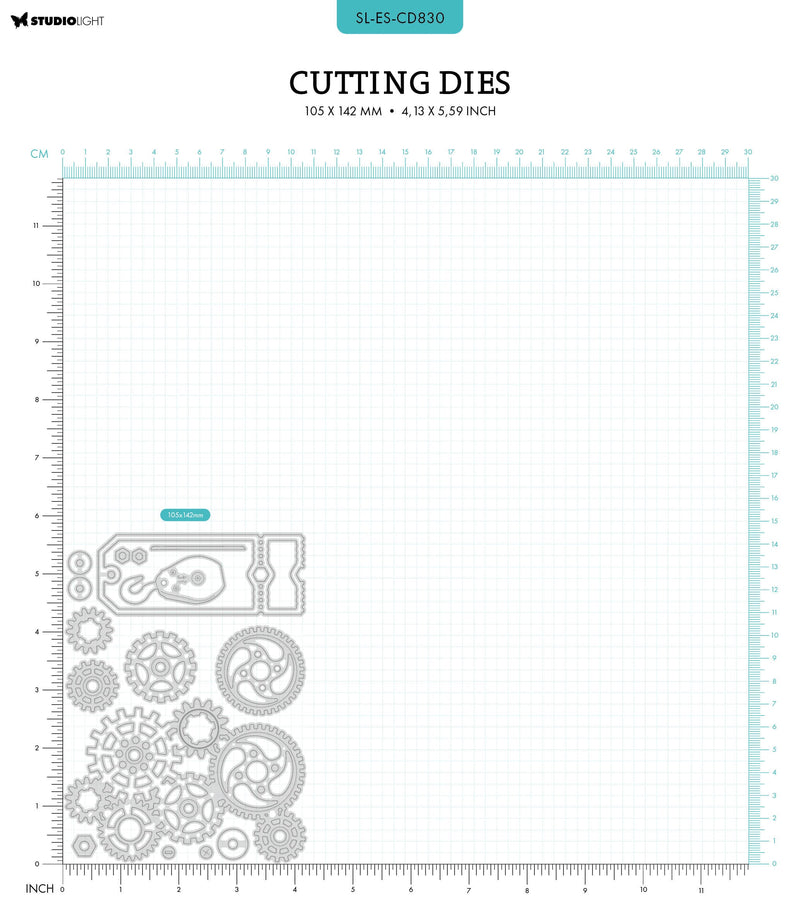 SL Cutting Dies Gears & Ticket Gearhead's Workshop 9 PC-2