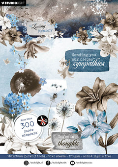 Elementos de papel troquelados SL In Loving Memory 148x210x5mm 20 HOJAS n.º 67-1