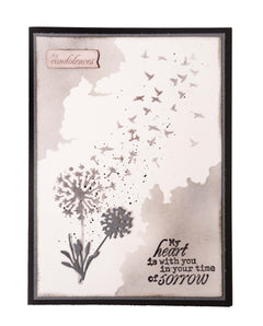 Matrices de découpe SL Fleurs de sympathie En souvenir affectueux 93x139x1mm 8 pièces réf. 740-4