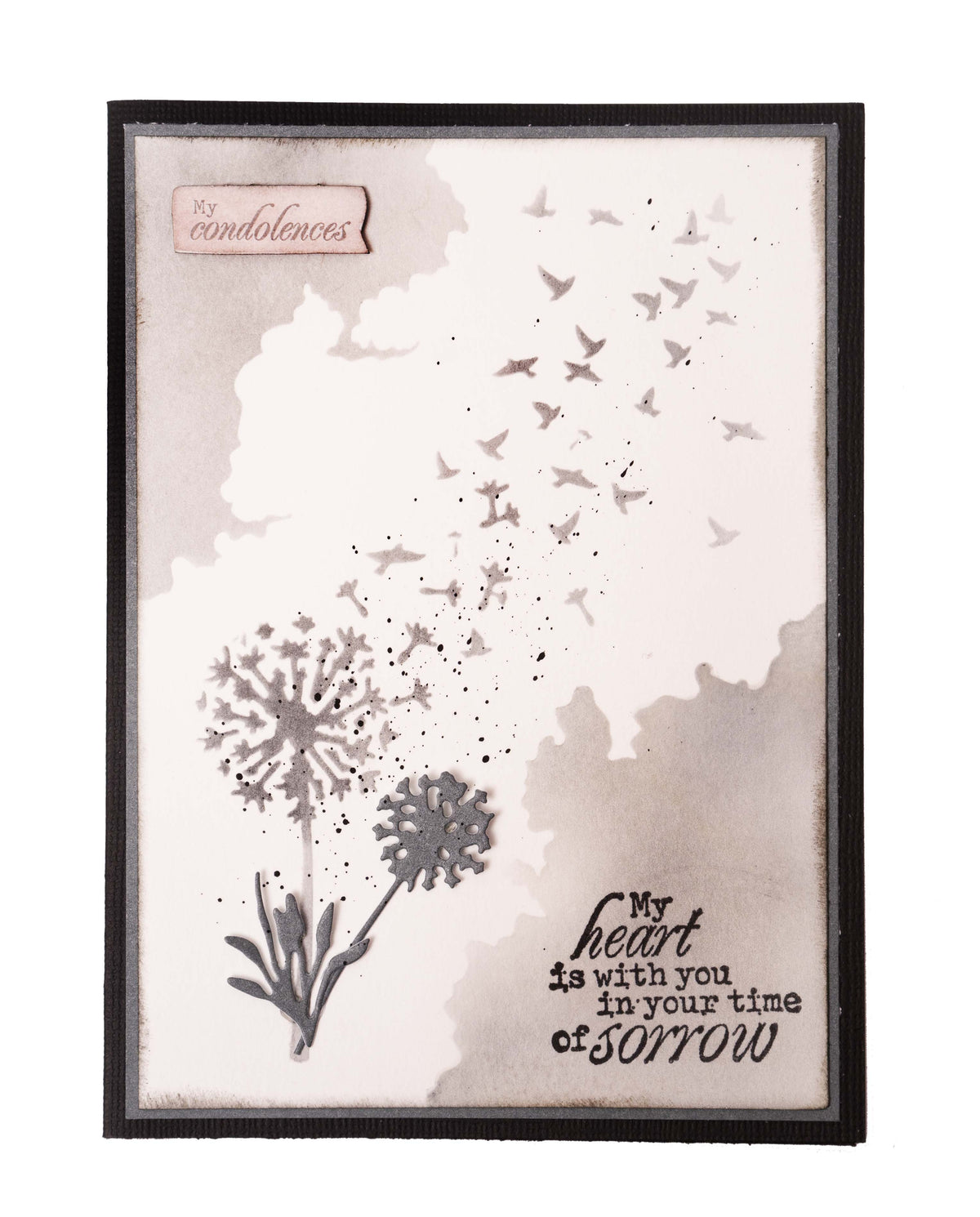 Matrices de découpe SL Fleurs de sympathie En souvenir affectueux 93x139x1mm 8 pièces réf. 740-4