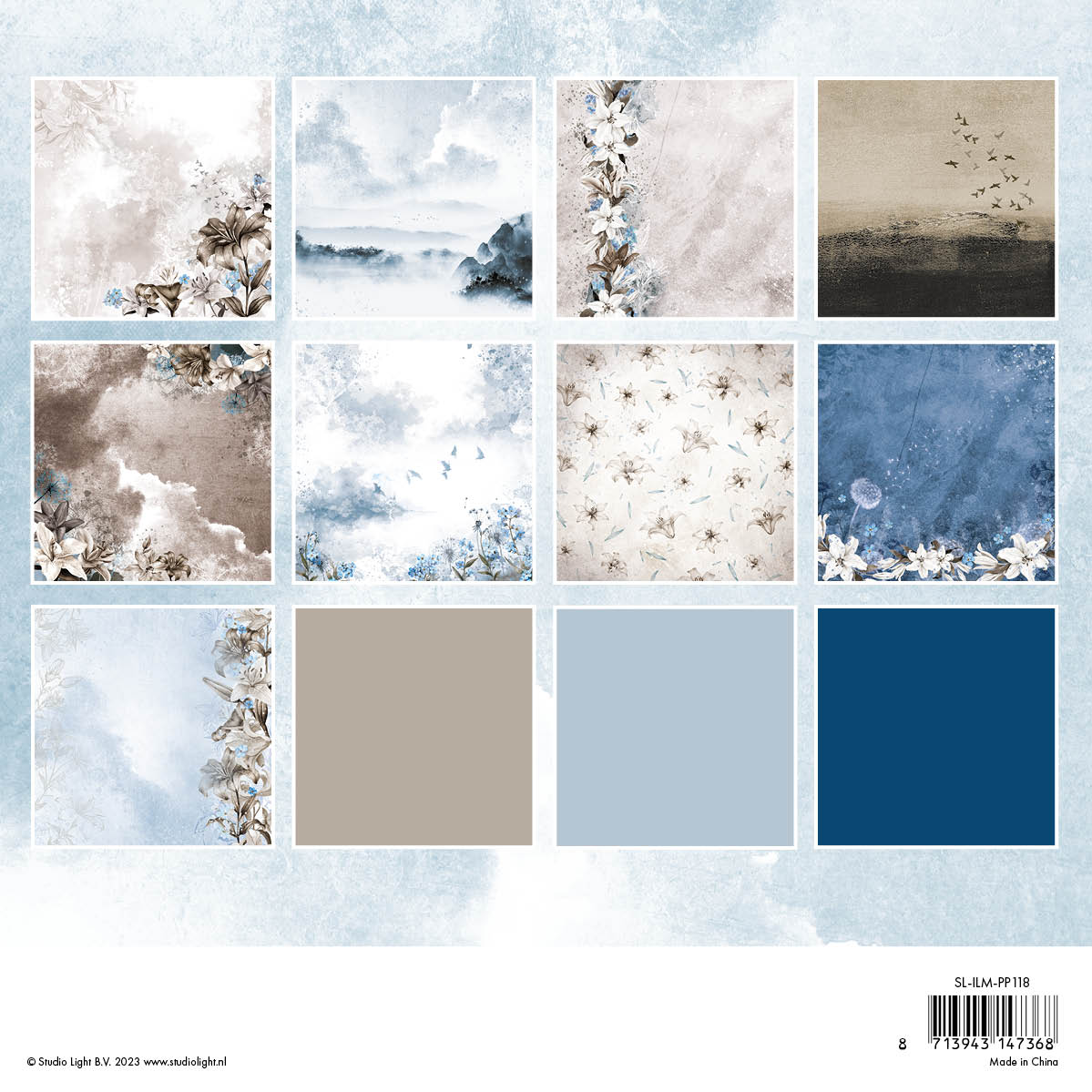 Bloc de papel para manualidades SL In Loving Memory 203x203x9mm 36 hojas n.º 118-2