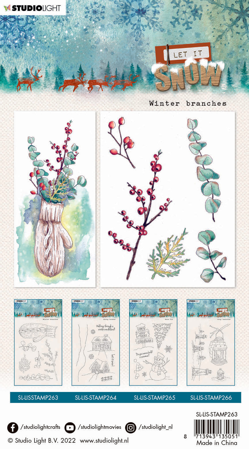 SL Clear Stamp Winter Branches Let It Snow 105x148x3mm 1 PC nr.263-2