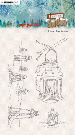 SL Clear Stamp Cozy Lanterns Let It Snow 105x148x3mm 4 PC nr.266-1