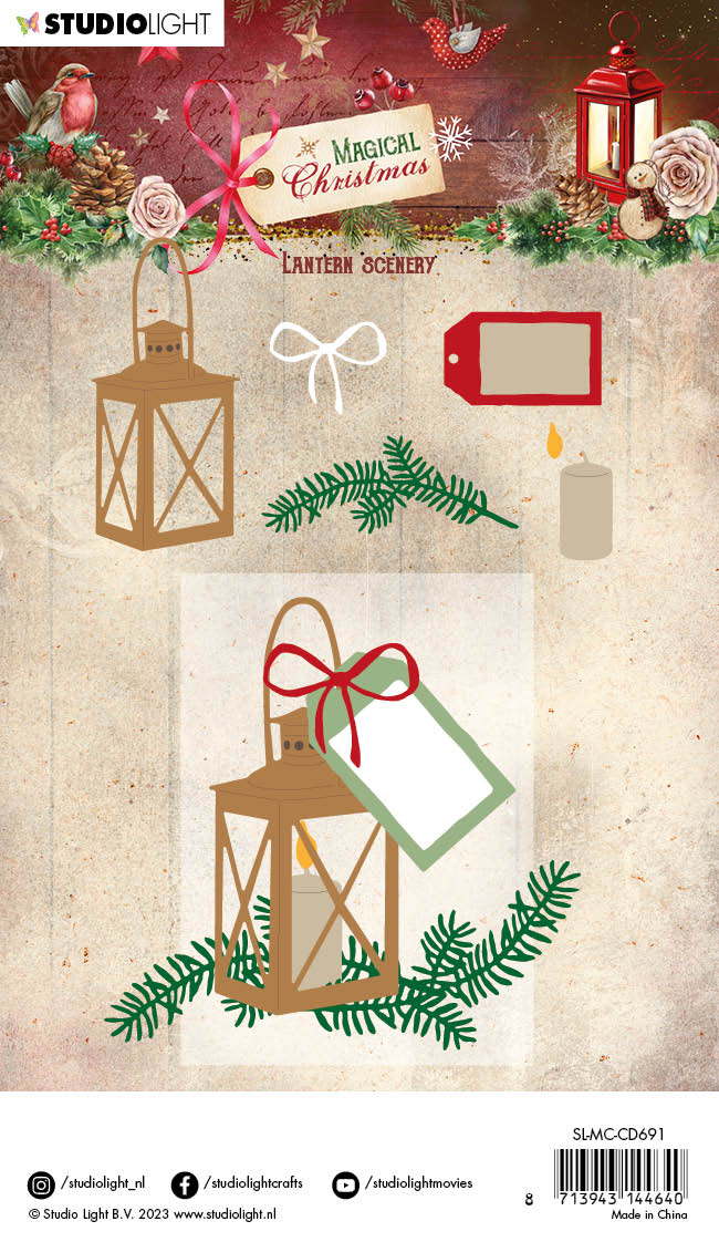 SL Cutting Die Lantern Scenery Magical Christmas 96x141x1mm 7 PC nr.691-4