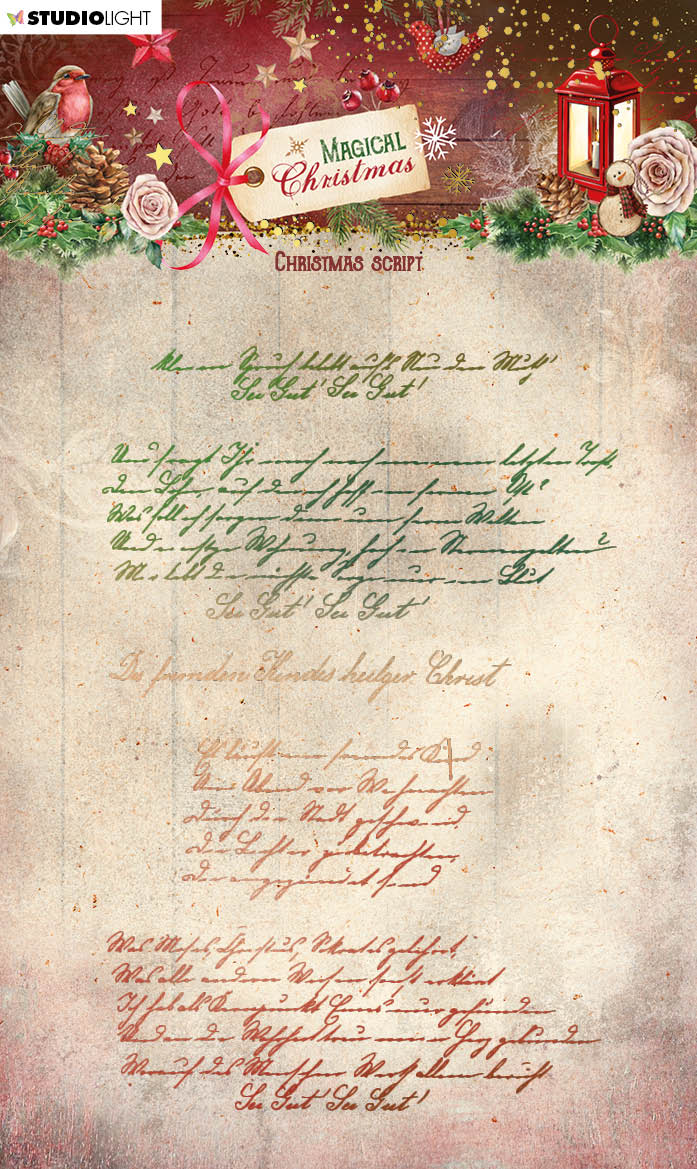SL Clear Stamp Christmas Script Magical Christmas 87x129x3mm 1 PC nr.501-1