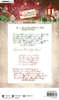 SL Clear Stamp Christmas Script Magical Christmas 87x129x3mm 1 PC nr.501-4