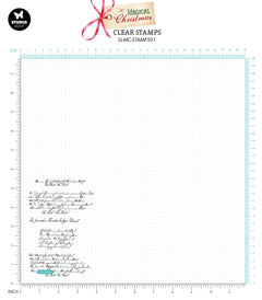 SL Clear Stamp Christmas Script Magical Christmas 87x129x3mm 1 PC nr.501-2
