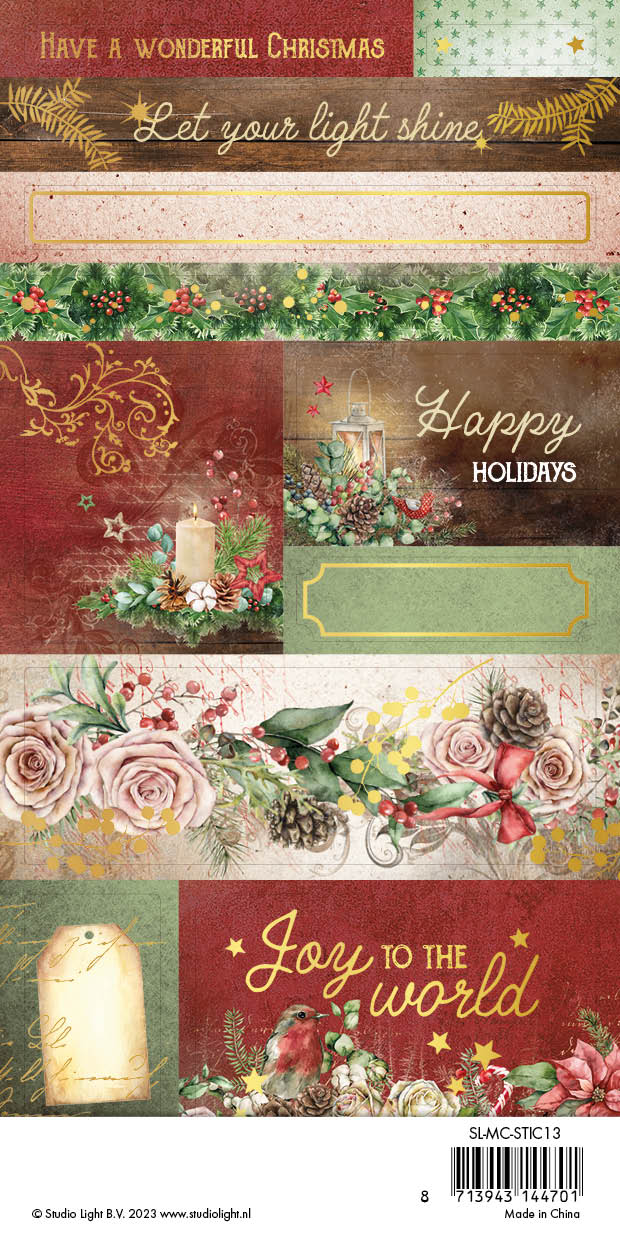 SL Sticker Sheets 2x2 Sheets Magical Christmas 105x210x2mm 4 SH nr.13-5