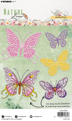 Troqueles de corte SL Mariposas Amante de la naturaleza 103x144x1mm 5 piezas n.º 769-3