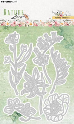 Matrices de découpe SL Branches fleuries Amoureux de la nature 103x142x1mm 6 pièces n°770-1