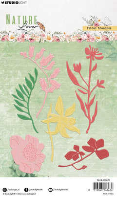 Matrices de découpe SL Branches fleuries Amoureux de la nature 103x142x1mm 6 pièces n°770-3