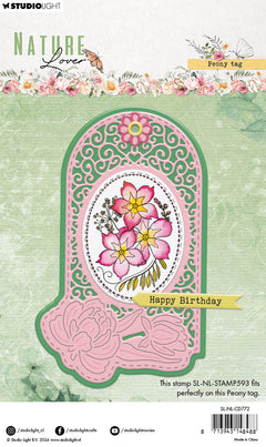 Troqueles de corte SL Peony Tag Nature Lover 95x134x1mm 9 pzas n.º 772-3
