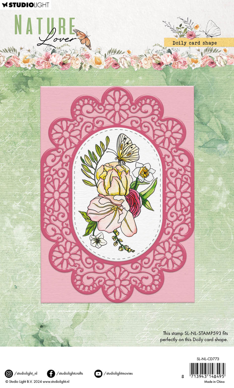 Matrices de découpe SL Pochoir forme de carte Amoureux de la nature 148x210x1mm 4 pièces n°773-3
