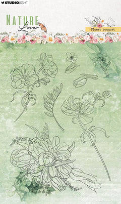 SL Tampons transparents Bouquet de fleurs Amoureux de la nature 99x139x3mm 7 PC nr.592-1