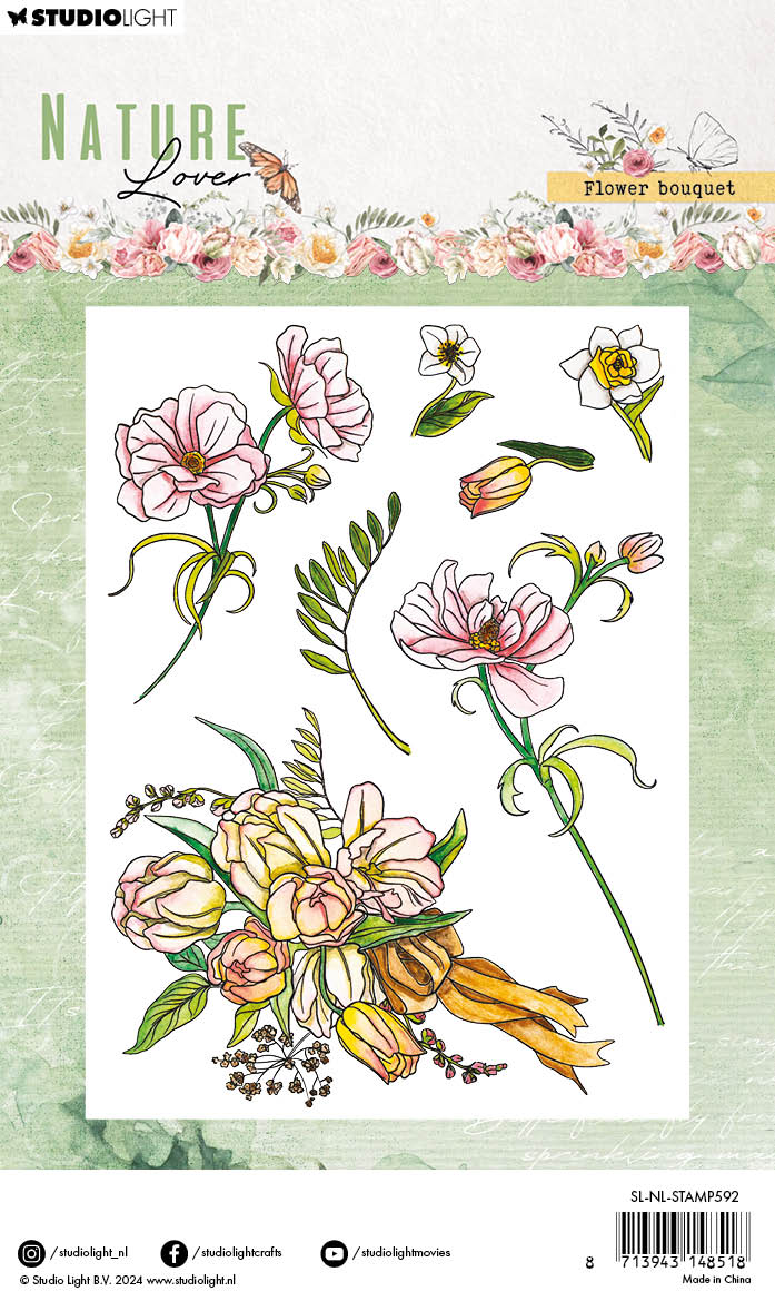 SL Tampons transparents Bouquet de fleurs Amoureux de la nature 99x139x3mm 7 PC nr.592-3