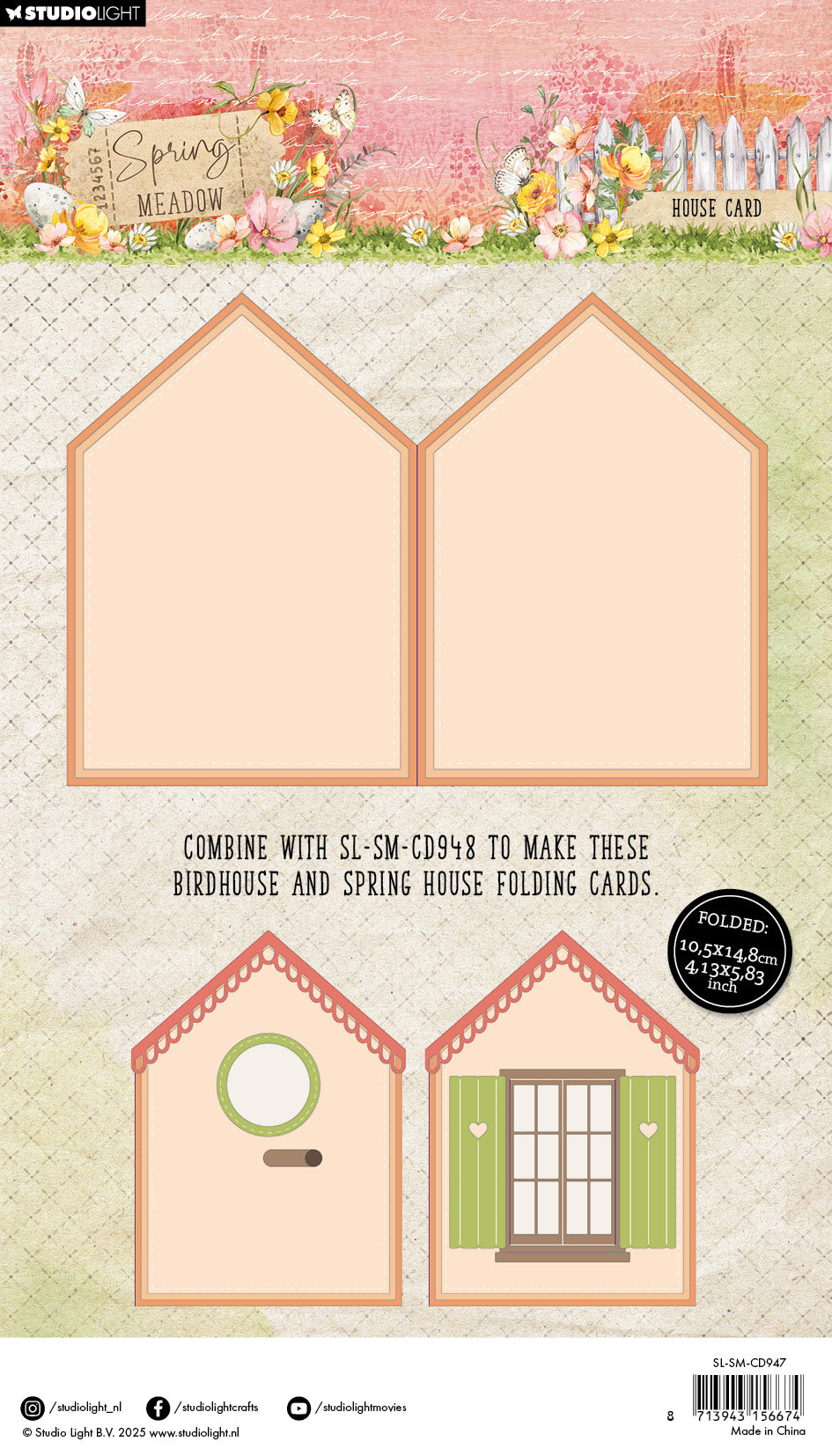 SL Cutting Die House Card Spring Meadow 5 PC-2