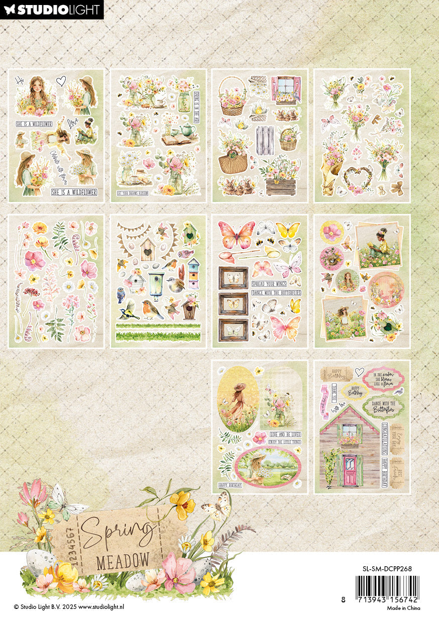 SL Die-Cut Paper Pad Paper Elements Spring Meadow 20 SH-2