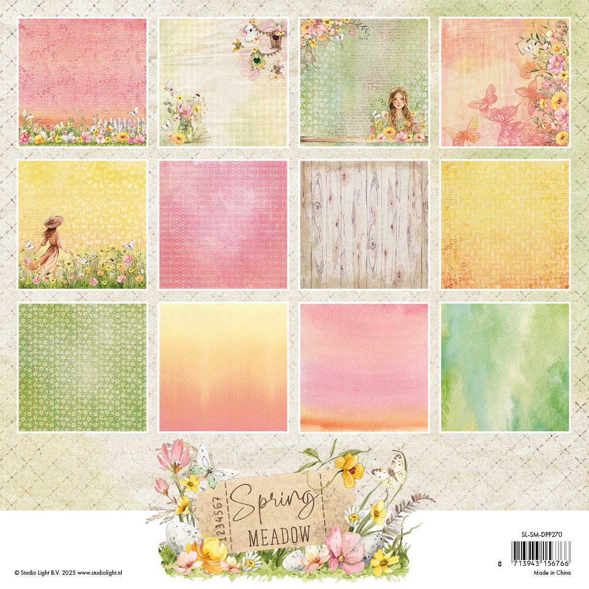 SL Designer Paper Pad Background Paper Spring Meadow 36 SH-2