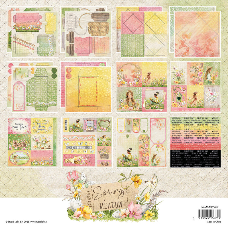 SL Mixed Paper Pad Envelops, Cards Spring Meadow 36 SH-2