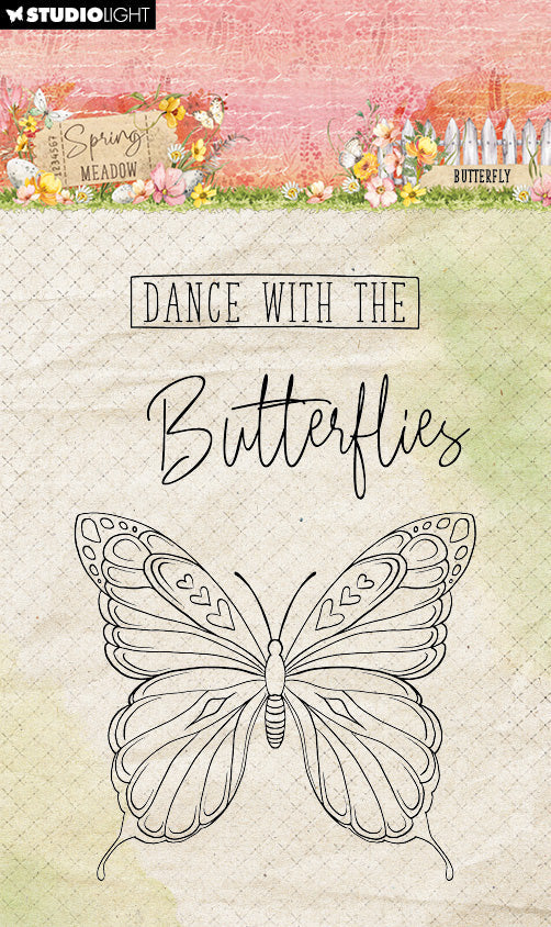 SL Clear Stamp Butterfly Spring Meadow 3 PC-1
