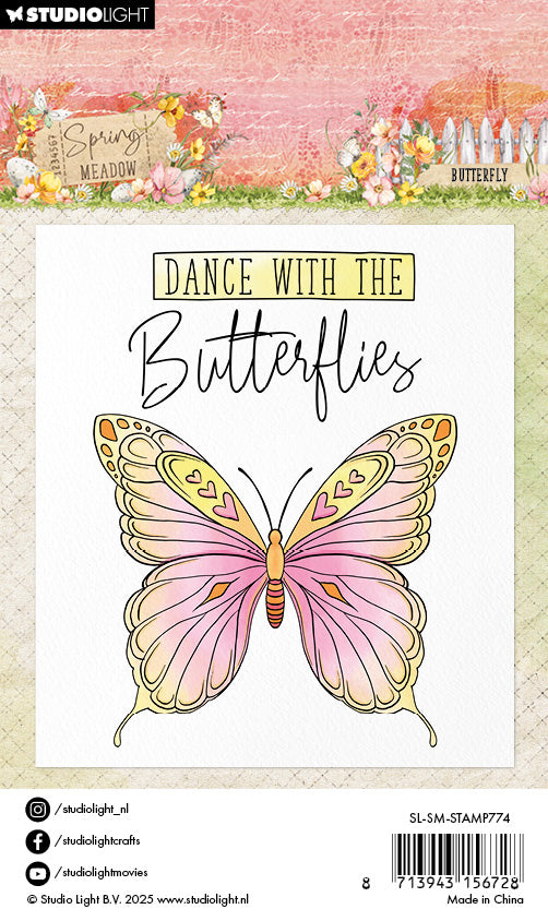 SL Clear Stamp Butterfly Spring Meadow 3 PC-2