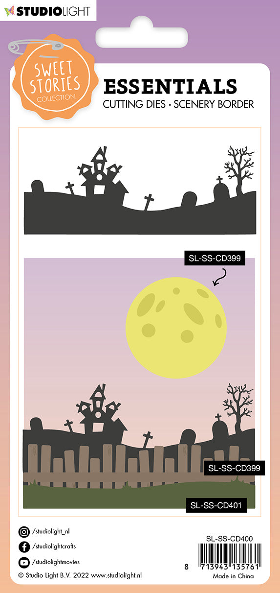 SS Cutting Die Border Graveyard Sweet Stories Essentials 56x143x1mm 1 PC nr.400-5