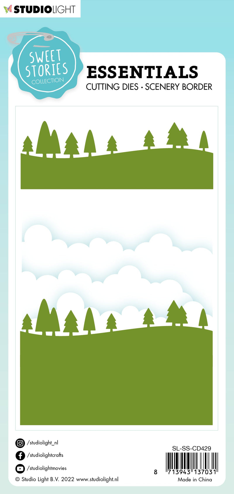 SS Cutting Die Border Trees Sweet Stories Essentials 53x146x1mm 1 PC nr.429-5