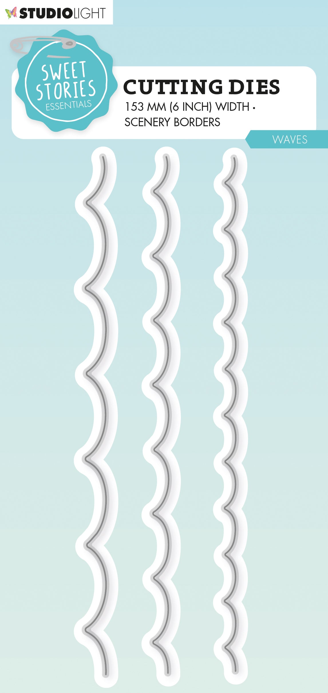 SL Cutting Die Borders Waves Sweet Stories 154x47x1mm 3 PC nr.531-1