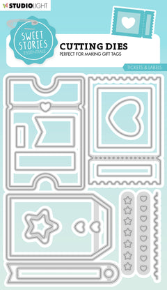 SL Matrices de découpe Tickets & Étiquettes Douces Histoires 150x112x1mm 18 PC nr.685-1