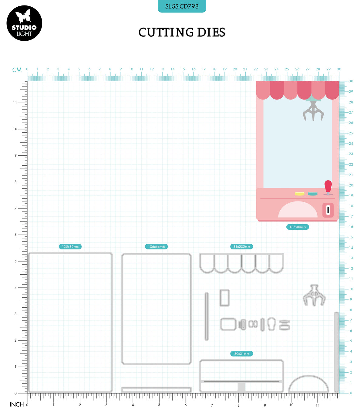 SL Cutting Die Claw Machine Sweet Stories 16 PC-2