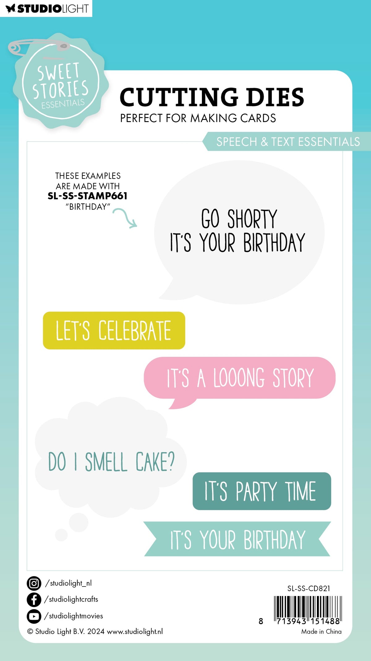 SL Cutting Die Speech & Text Essentials Sweet Stories 8 PC-3