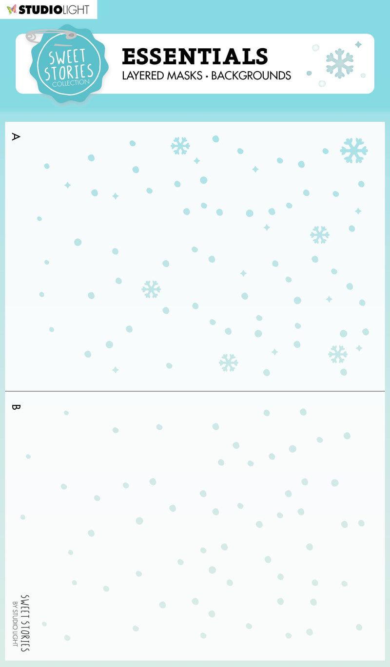 SS Mask Background Snowfall Sweet Stories 210x150x1mm 1 PC nr.140-1