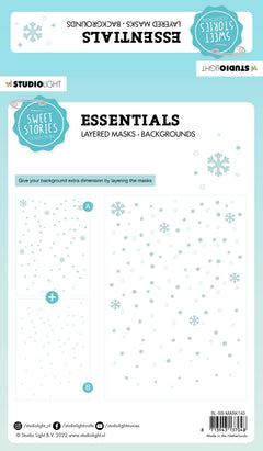 SS Mask Background Snowfall Sweet Stories 210x150x1mm 1 PC nr.140-4