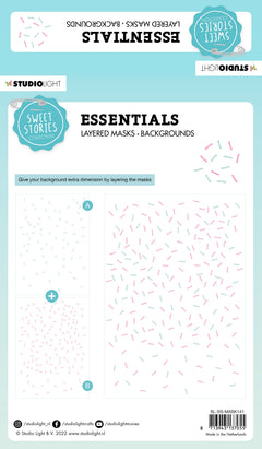 SS Mask Background Sprinkles Sweet Stories 210x150x1mm 1 PC nr.141-3