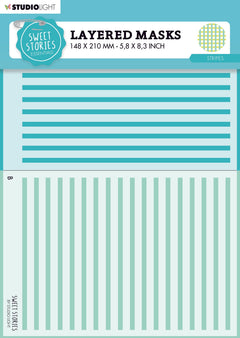 SL Mask Stripes Sweet Stories 150x210x1mm 1 PC nr.190-1