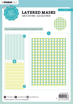 SL Mask Stripes Sweet Stories 150x210x1mm 1 PC nr.190-3