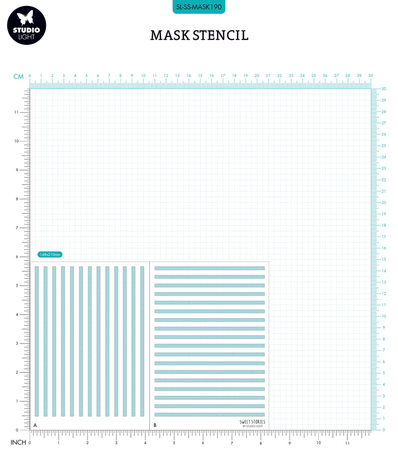 SL Mask Stripes Sweet Stories 150x210x1mm 1 PC nr.190-2