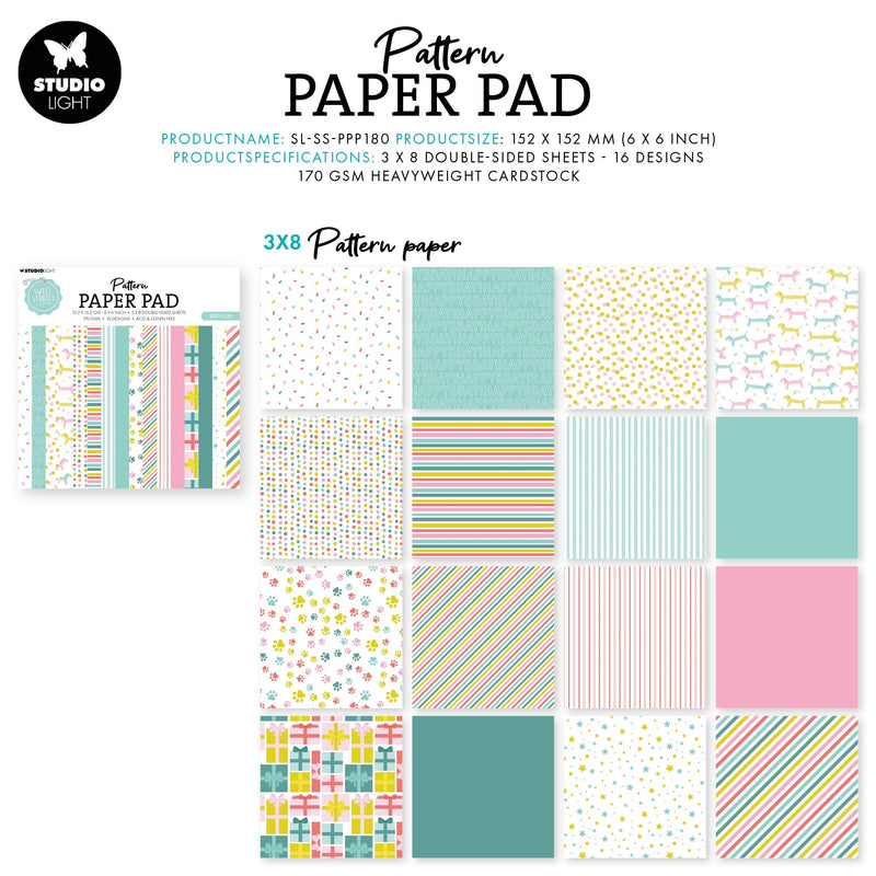 Bloc de papel con patrones SL Birthday Sweet Stories 24 Hojas-2