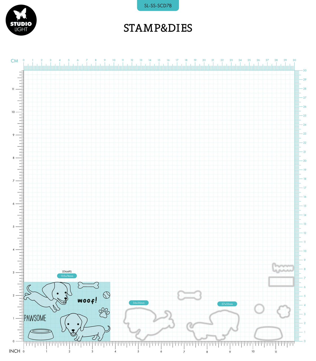 SL Stamp & Cutting Die Dachshund Sweet Stories 16 PC-2