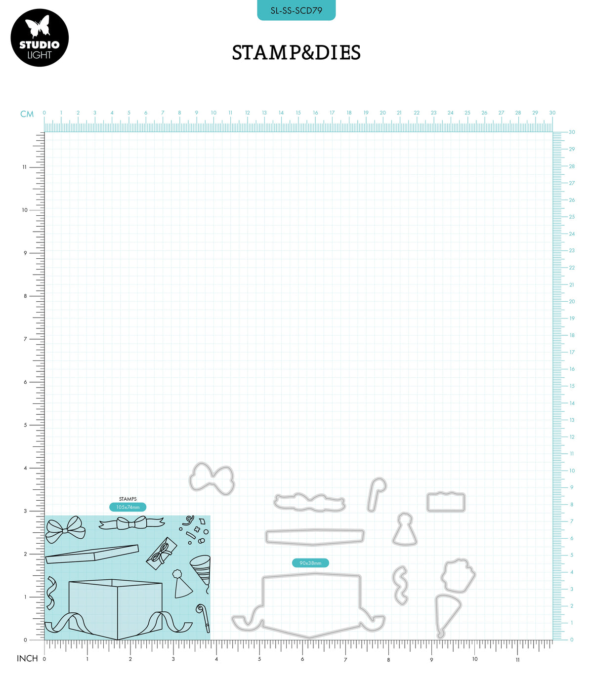 SL Stamp & Cutting Die Party Time Sweet Stories 20 PC-2