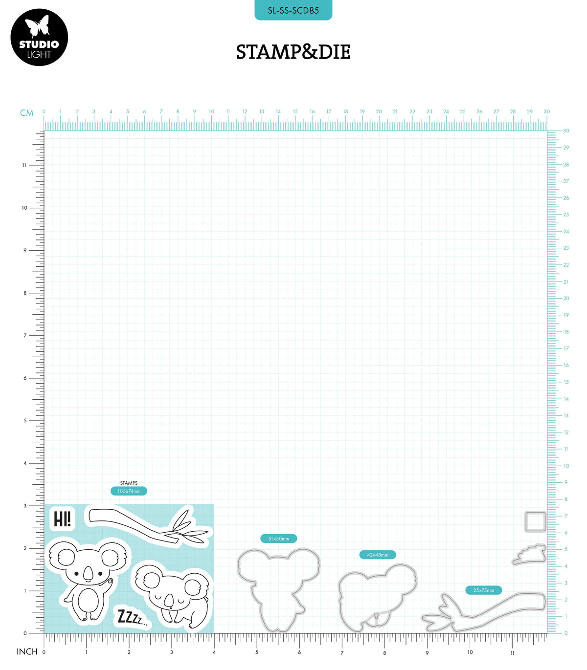 SL Stamp & Cutting Die Koala Sweet Stories 10 PC-2