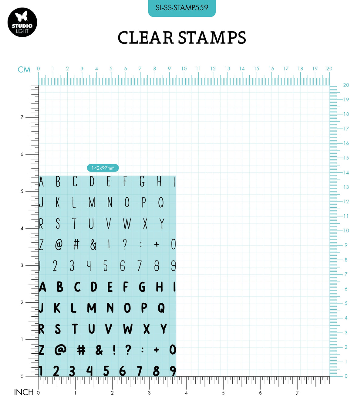 SL Tampon transparent Alphabet Histoires Mignonnes 148x105x3mm 86 PC nr.559-2