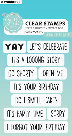 SL Clear Stamp Let's Celebrate Sweet Stories 10 PC-1