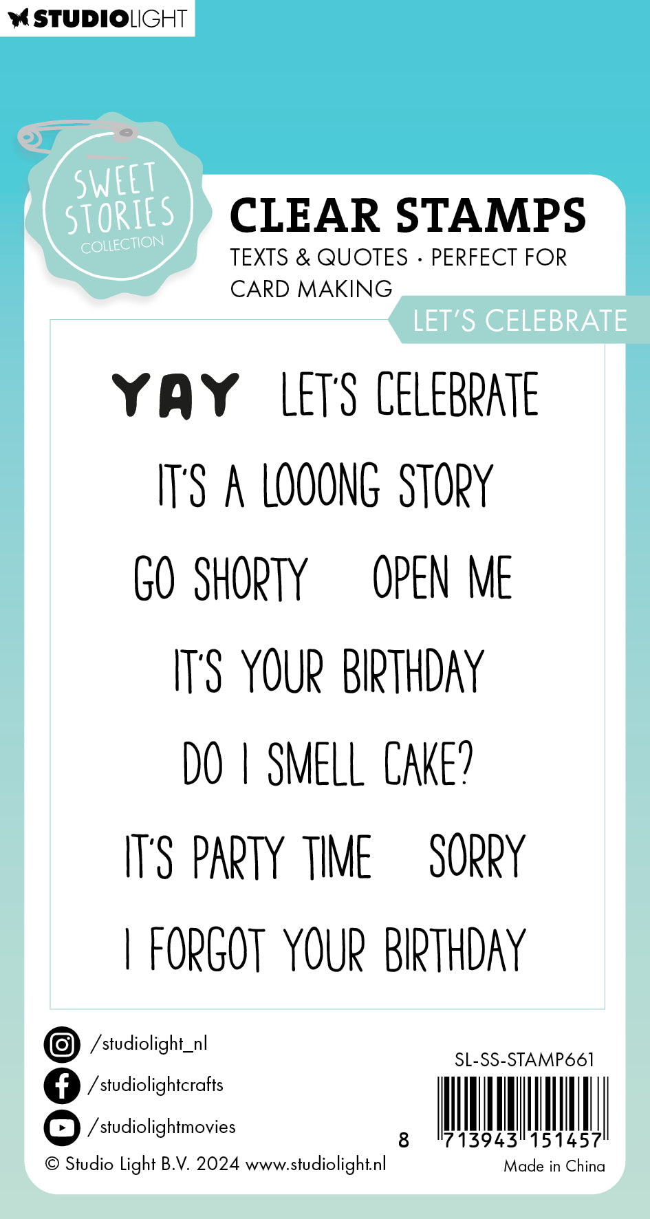 SL Clear Stamp Let's Celebrate Sweet Stories 10 PC-3