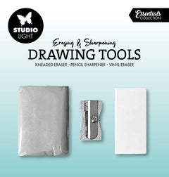 SL Drawing Tools Kneaded & Vinyl Eraser, Sharpener Essentials 3 Pieces-1
