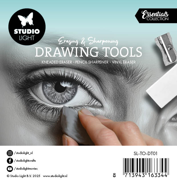 SL Drawing Tools Kneaded & Vinyl Eraser, Sharpener Essentials 3 Pieces-2