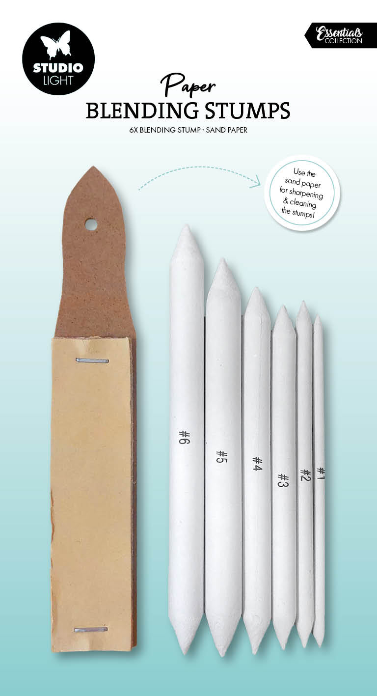 SL Drawing Tools Paper Blending Stumps & Sand Paper Essentials 7 Pieces-1